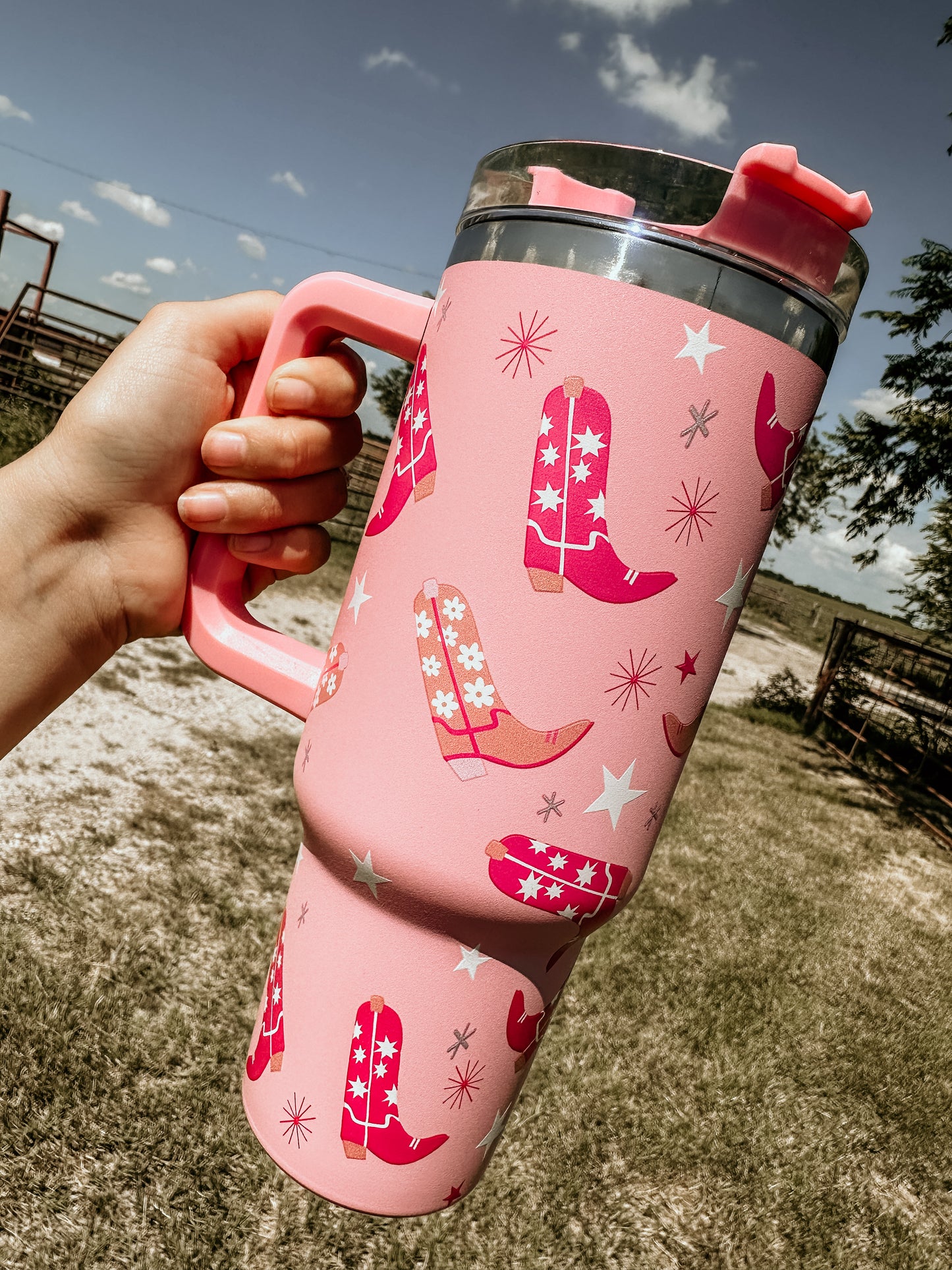 Pink Boots Tumbler
