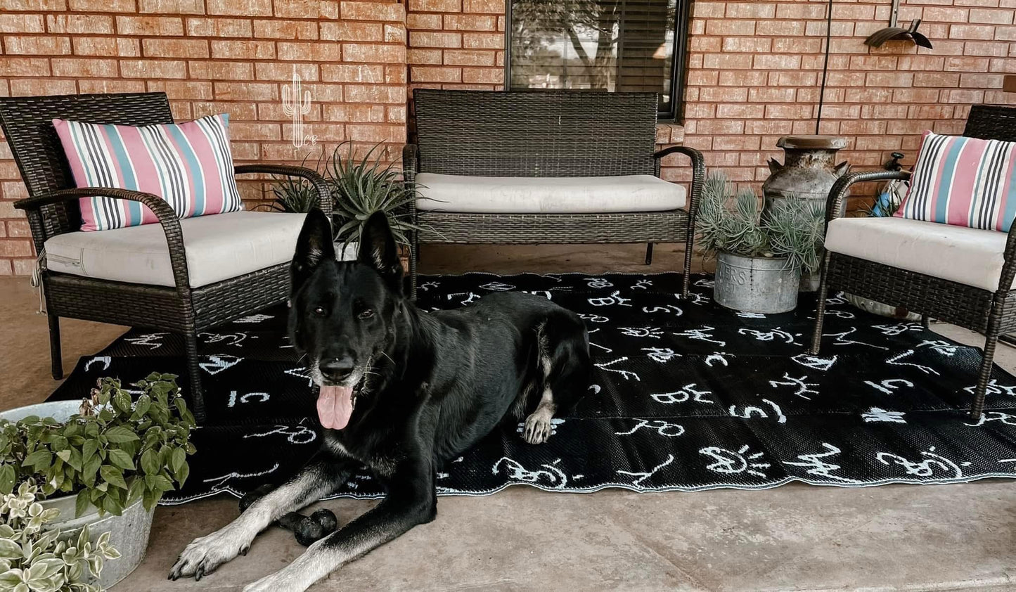 Branded outdoor rugs