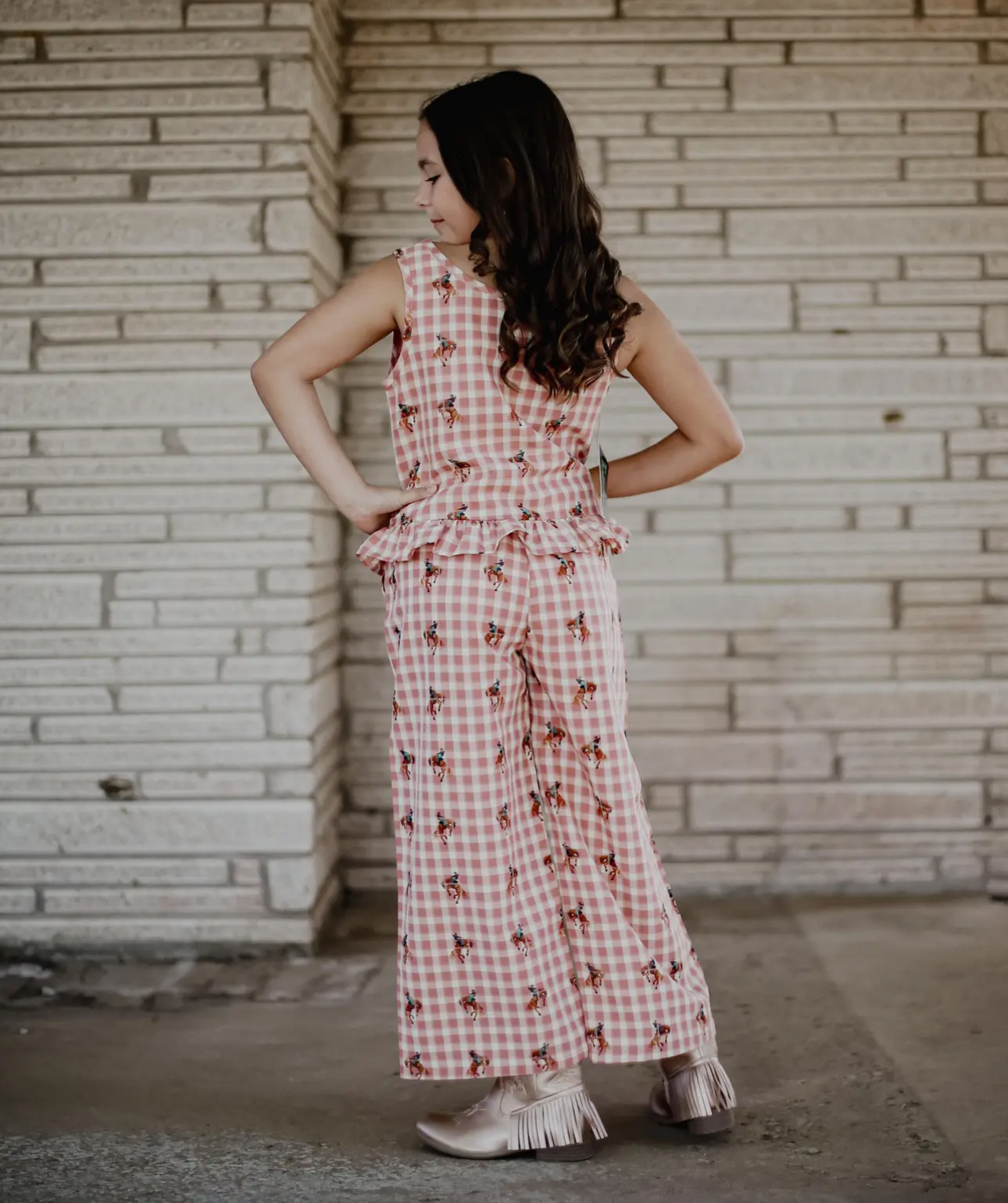 Gingham Horse Set - Youth