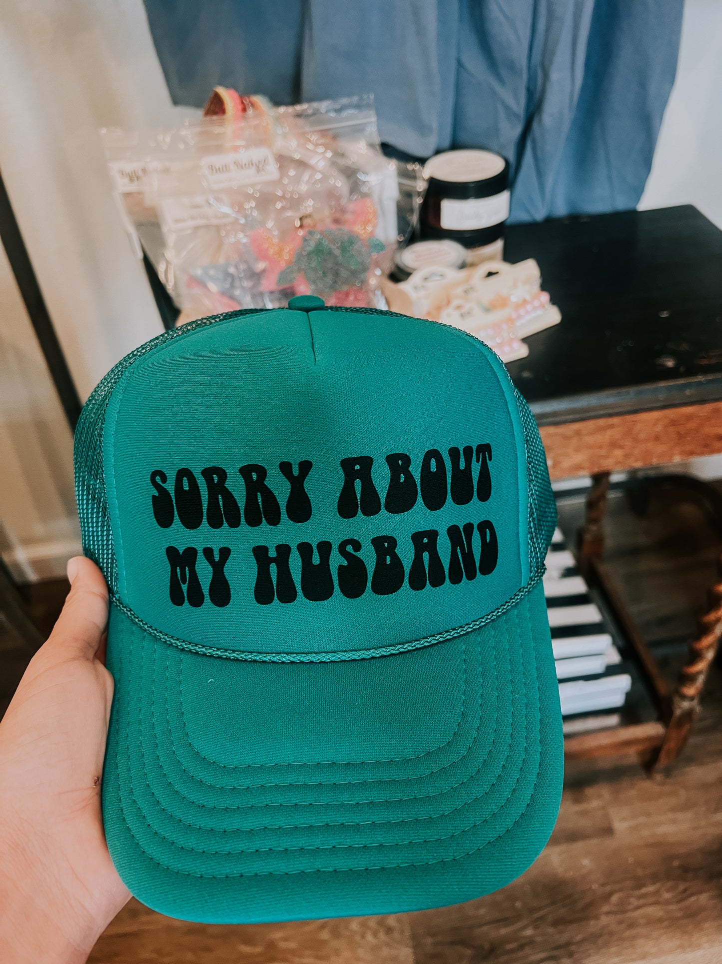 Sorry about my husband hat