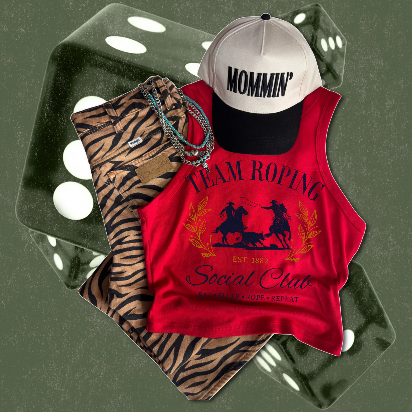 Team roping social tank