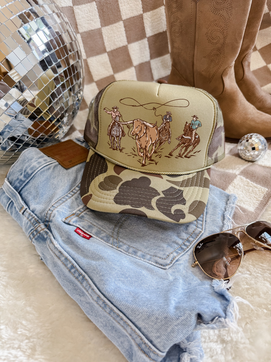 Ranchy Ropin Camo Cap