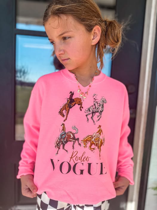 Pink rodeo vogue sweatshirt