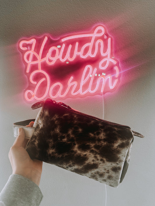 Genuine Cowhide Cosmetics Bag