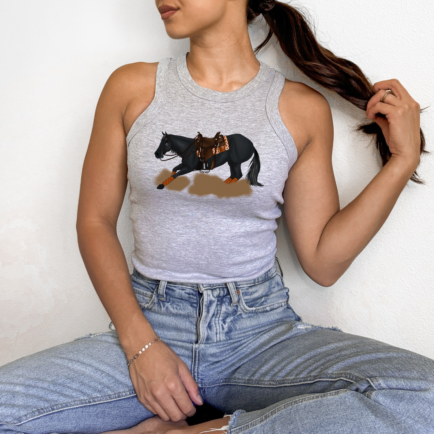 Black Cutting Horse Tank