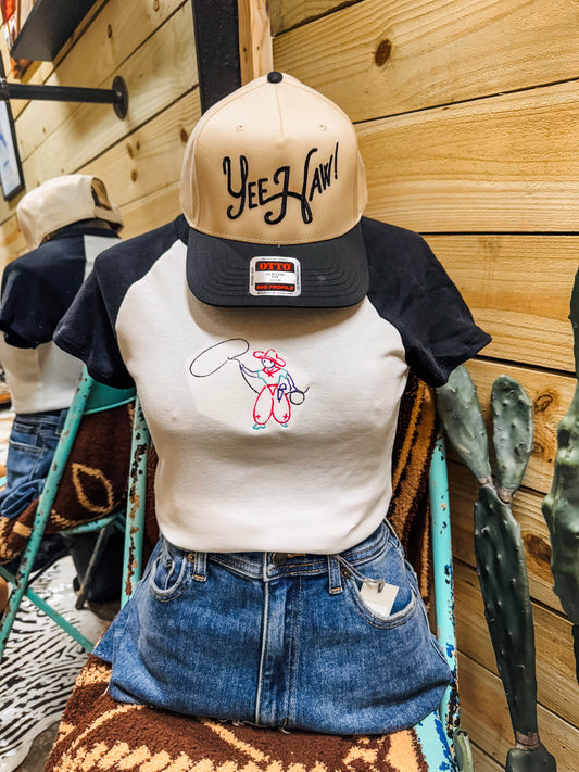 Embroidered Cowboy Lasso Tee