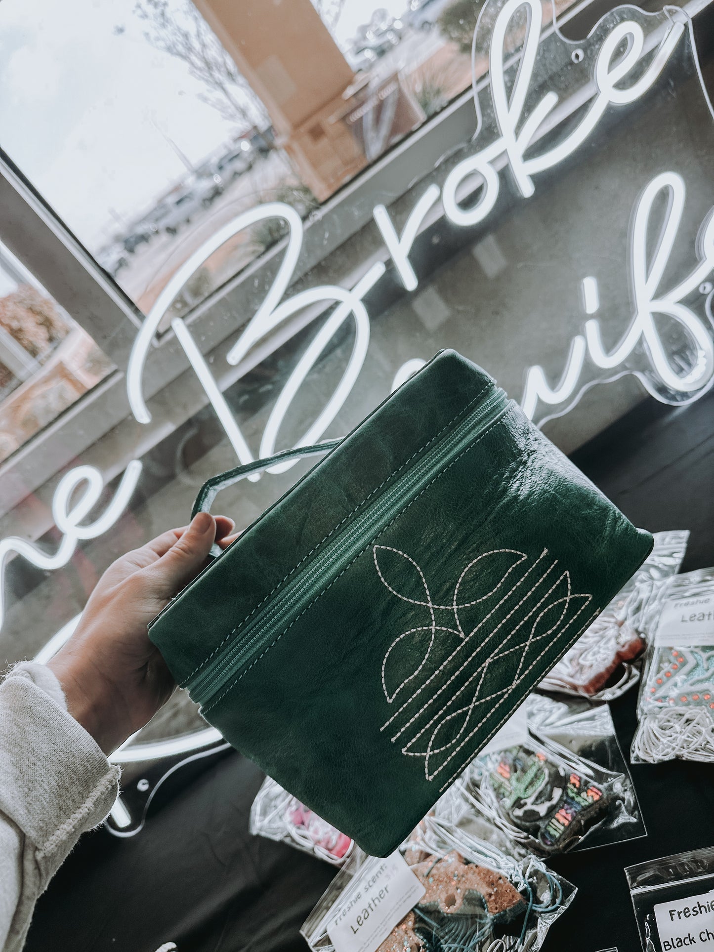 Big Turquoise Makeup/Travel Bag