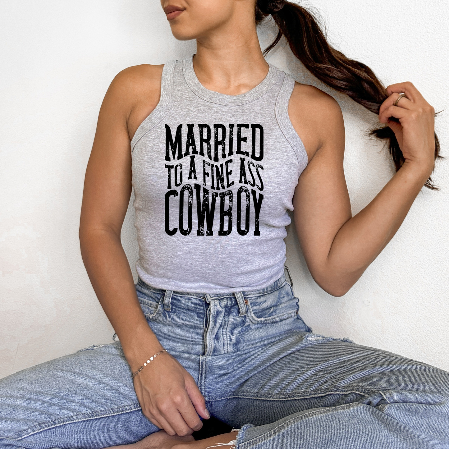 Married To A Fine Cowboy Tank