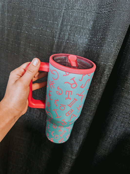 Brands Teal and Pink Cup