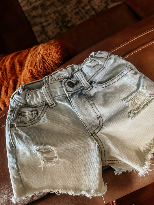 Distressed Wranglers size 4