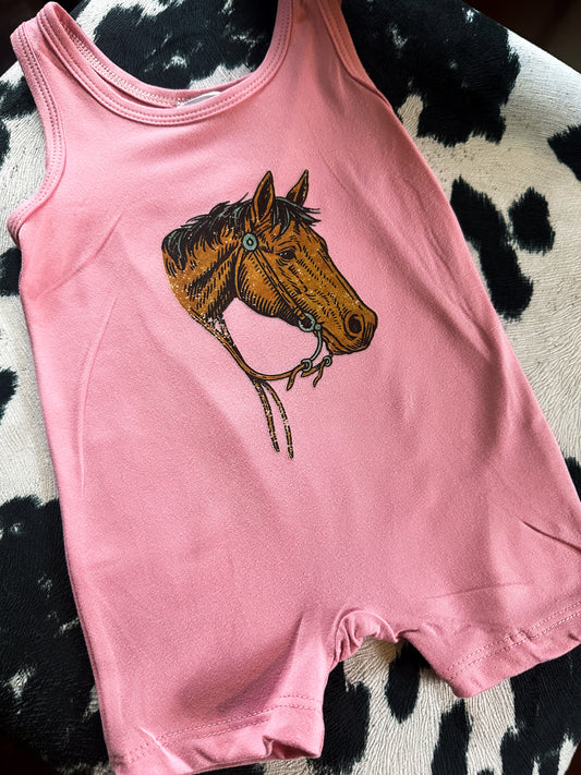 Gettin Western Biker Romper