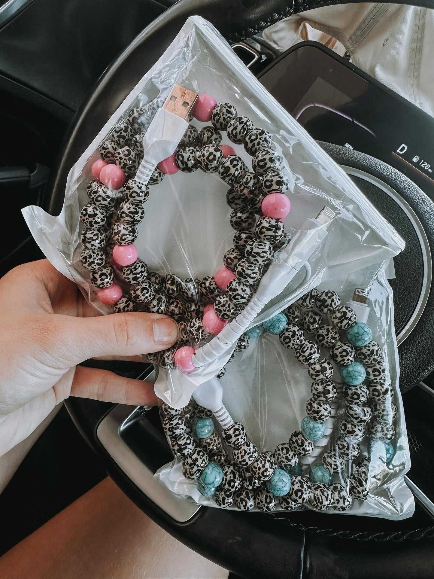 Leopard Beaded Chargers