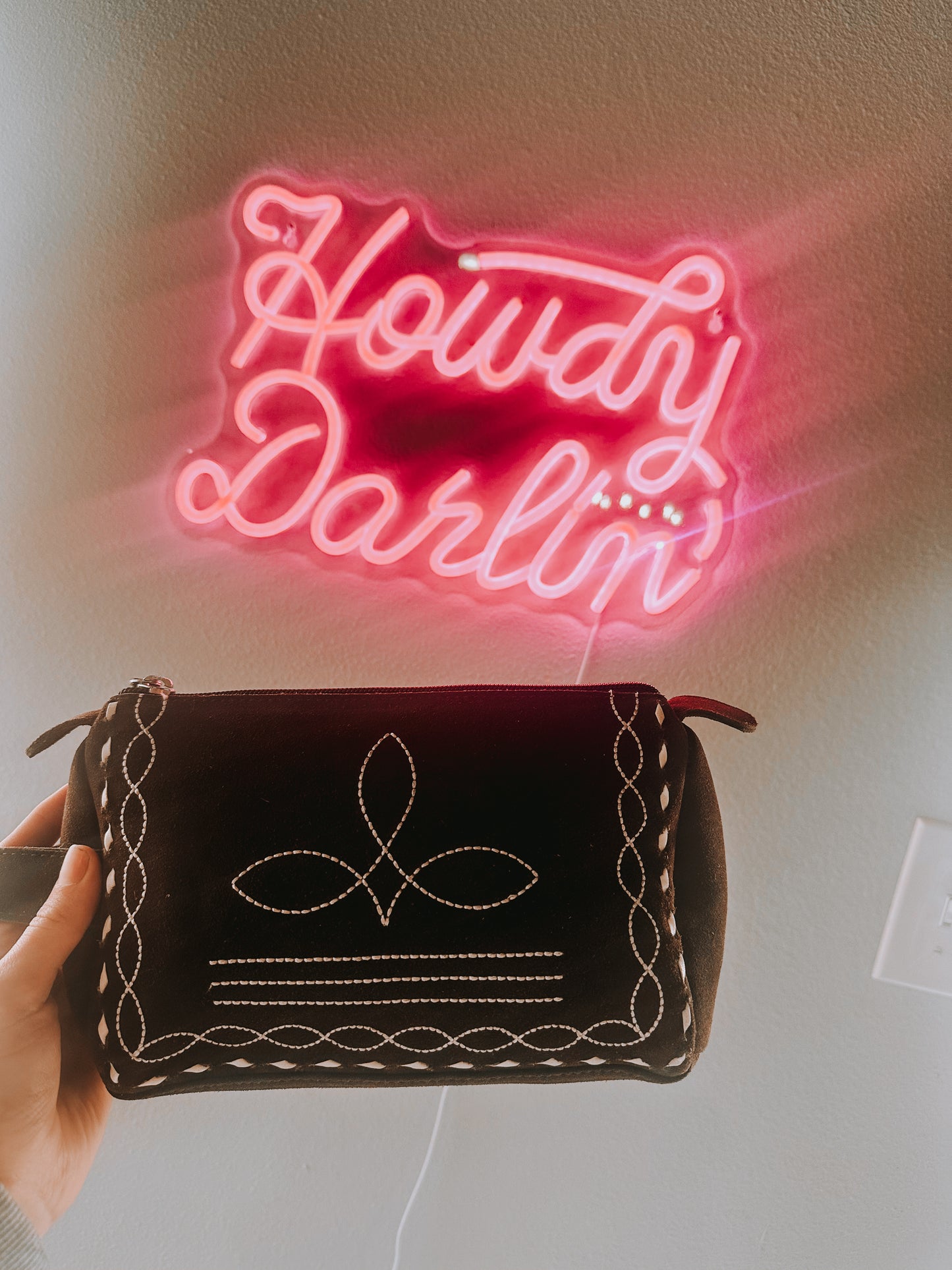 Chocolate Brown Cosmetics Bag