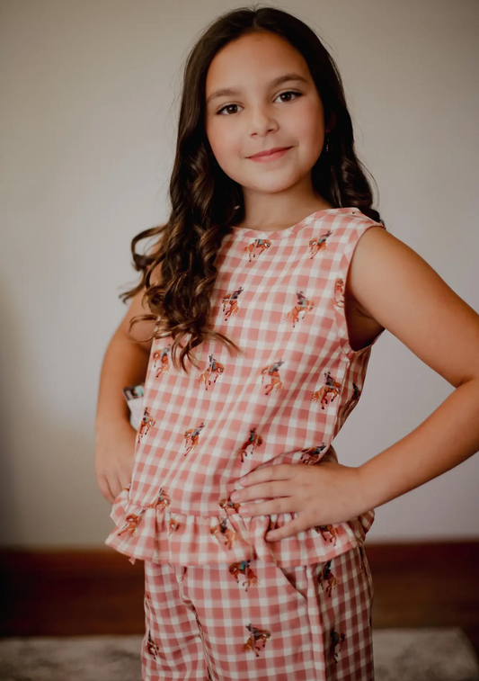 Gingham Horse Set - Youth