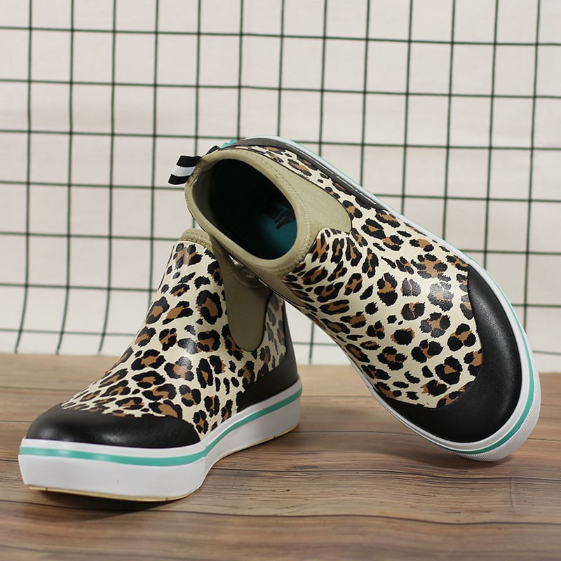 Leopard boujjie mud boots