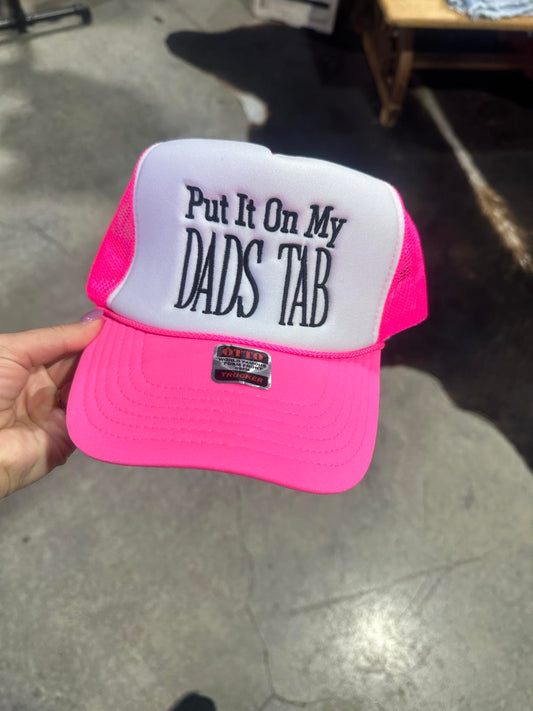 Put it on my dads tab hat