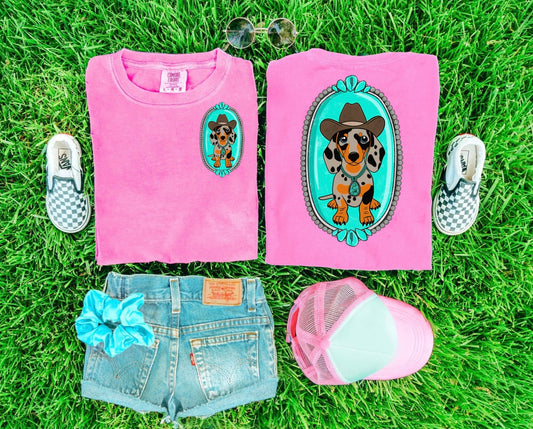 Weenie dog pocket/back tee
