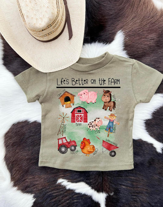 Life’s better on t he farm Tee (boy)