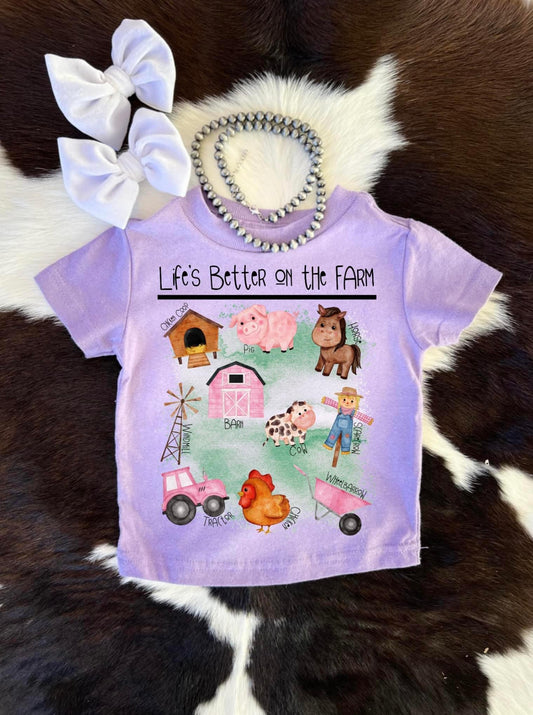 Life’s better on the farm Tee(girl)