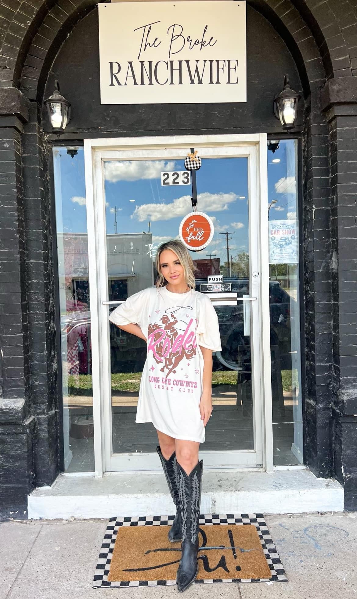 Rodeo Cowboy Dress Tee